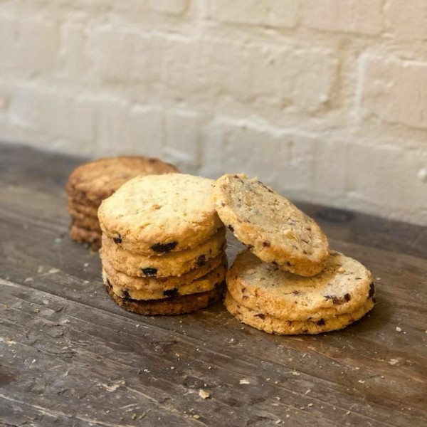 Galleta de avena, arándanos y naranja