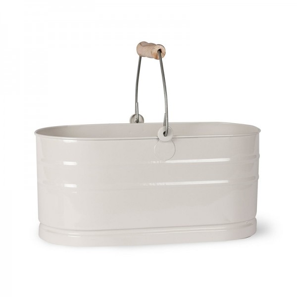 Cesta metálica con asa larga