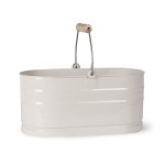 Cesta metálica con asa larga