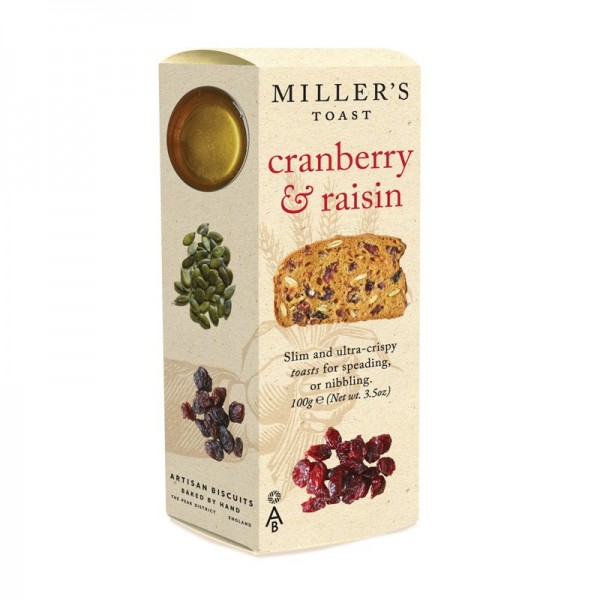 Tostas Miller de arándanos y pasas