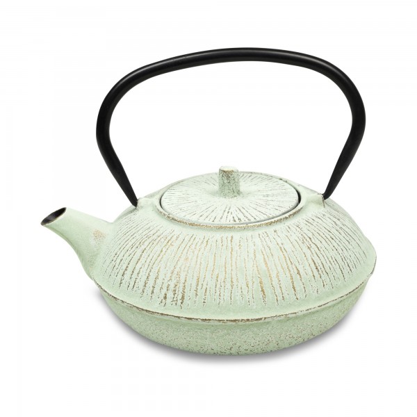 Tetera de hierro aguamarina