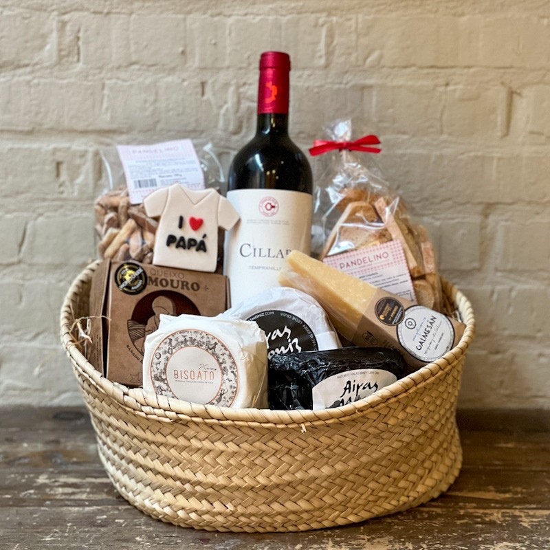 Cesta Selección de Quesos Gallegos Día del Padre