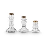 Tres Candelabros de cristal