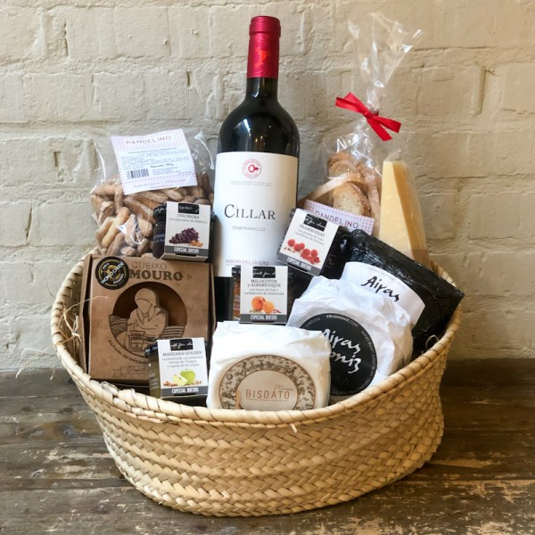 Cesta Selección de Quesos Gallegos