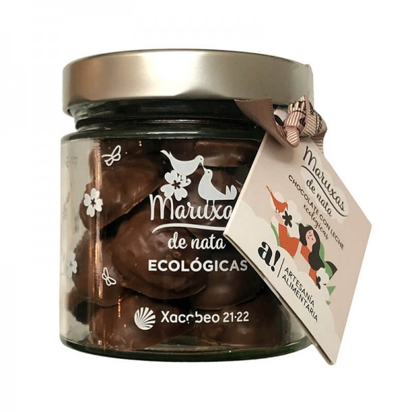 Tarro de Maruxas de nata con chocolate