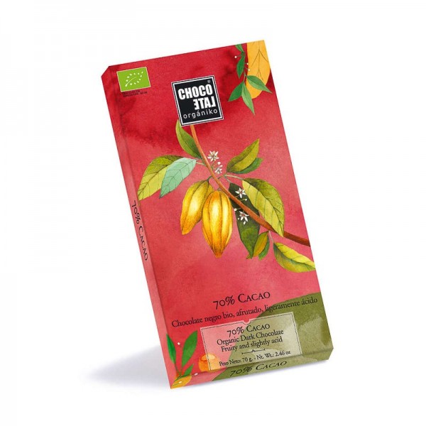 Chocolate negro 70% Cacao Orgániko