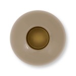 Jarrón de metal esmaltado kaki 32 cm