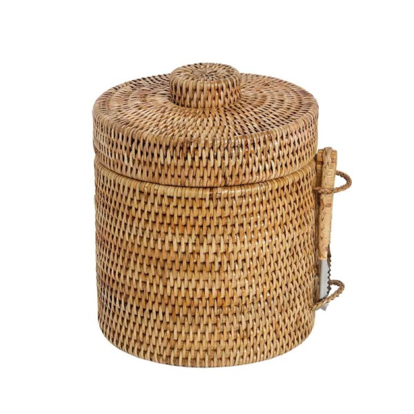 Cubitera de rattan con pinzas