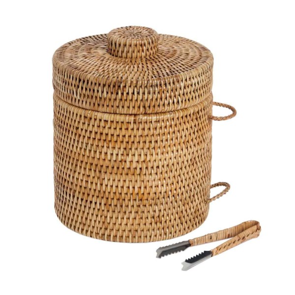 Cubitera de rattan con pinzas