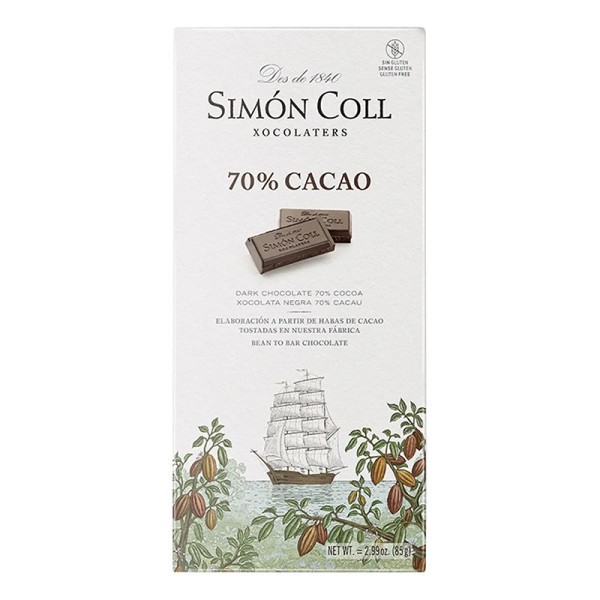 Tableta de chocolate 70% cacao Simón Coll