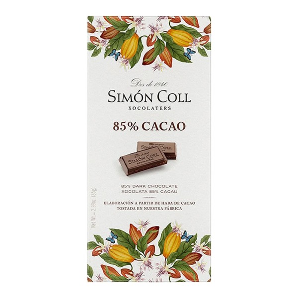Tableta de chocolate 85% cacao Simón Coll
