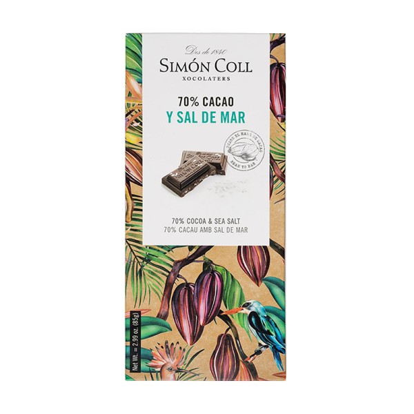 Tableta de chocolate 70% cacao y sal de mar Simón Coll