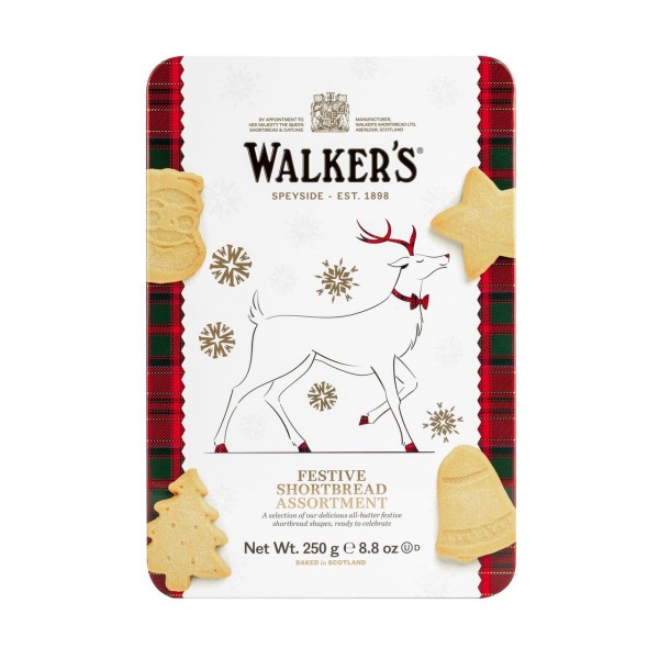 Lata de Surtido Navideño de Galletas Shortbread de Walker's