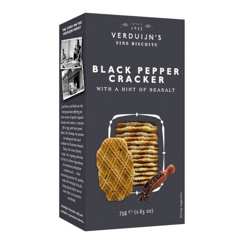 Crackers de pimienta negra y sal Verduijn's