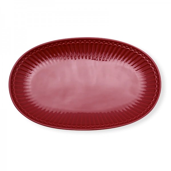 Plato oval Alice rojo