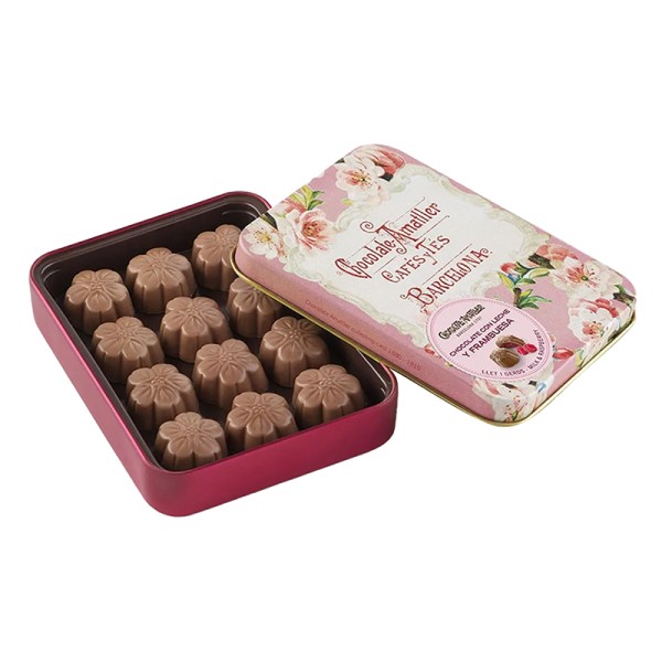 Bombones flores con frambuesa Amatller