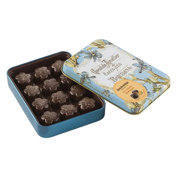 Bombones flores con naranja Amatller