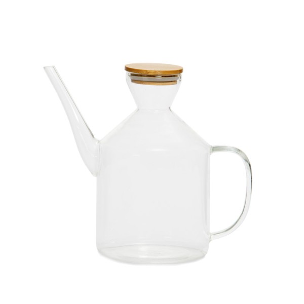 Aceitera de vidrio y bambú