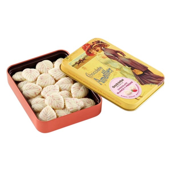 Bombones de chocolate blanco con fresas Amatller