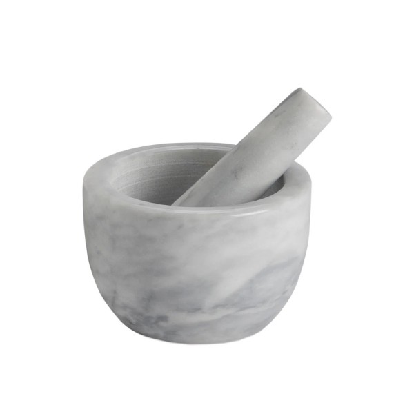 Mortero y maja de mármol