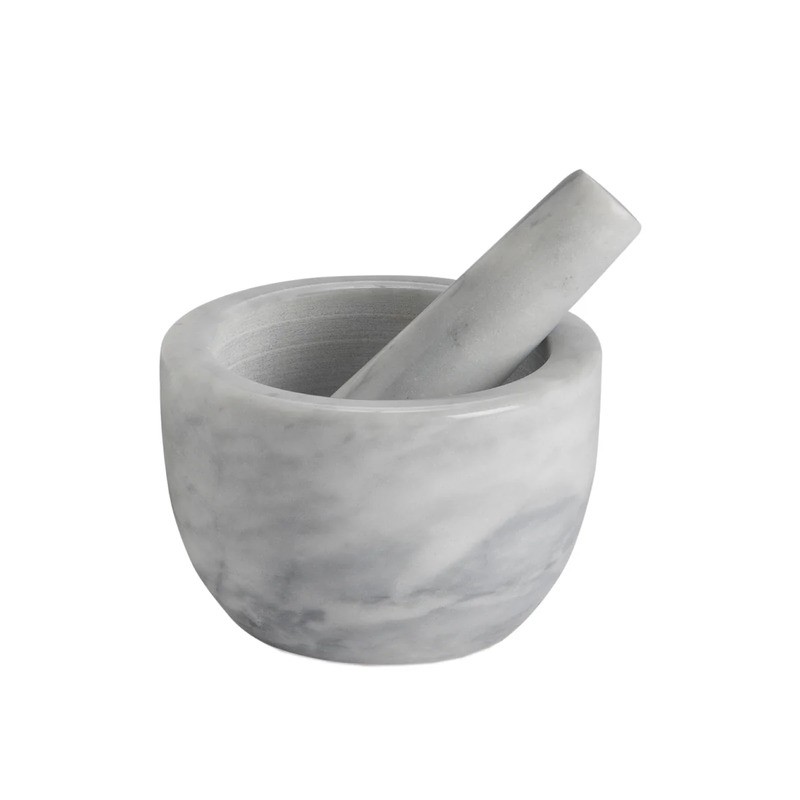 Mortero y maja de mármol