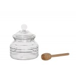 Tarro de vidrio para miel con cuchara