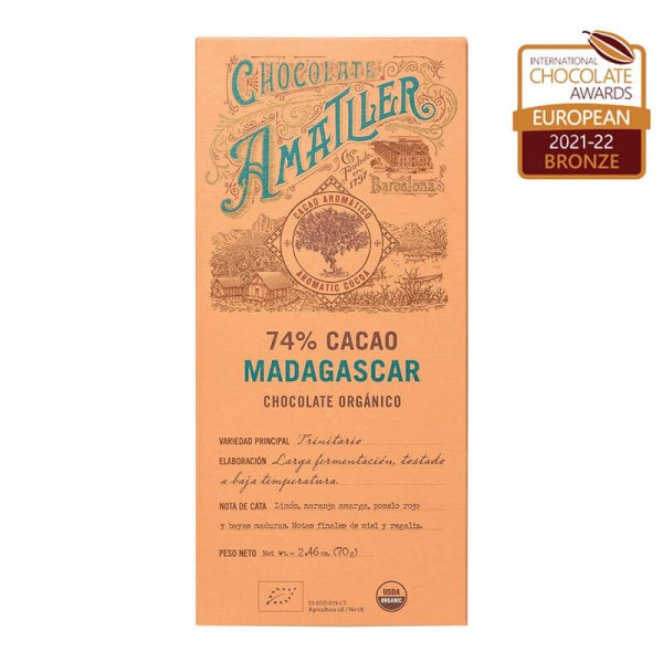 Tableta de Chocolate 74% Madagascar Amatller