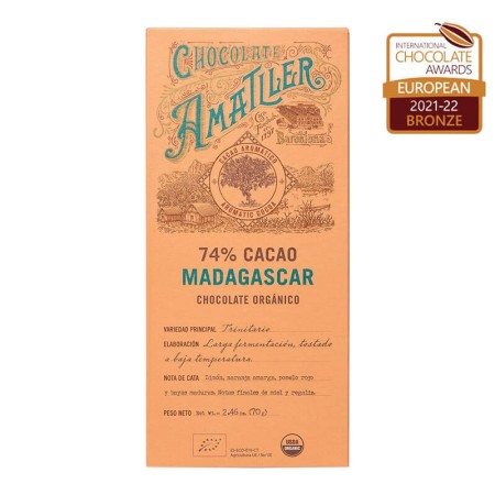Tableta de Chocolate 74% Madagascar Amatller