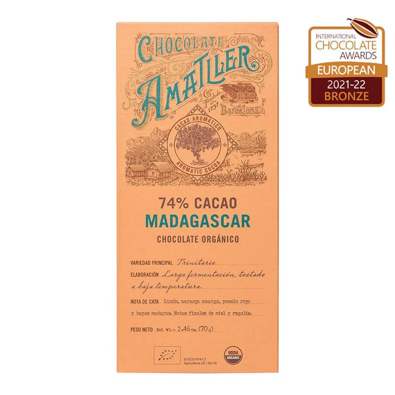 Tableta de Chocolate 74% Madagascar Amatller