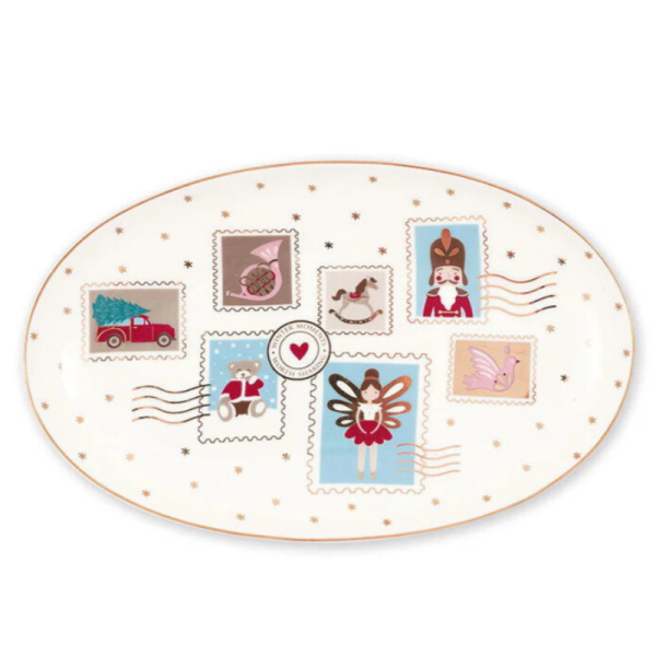 Plato oval Xmas letter