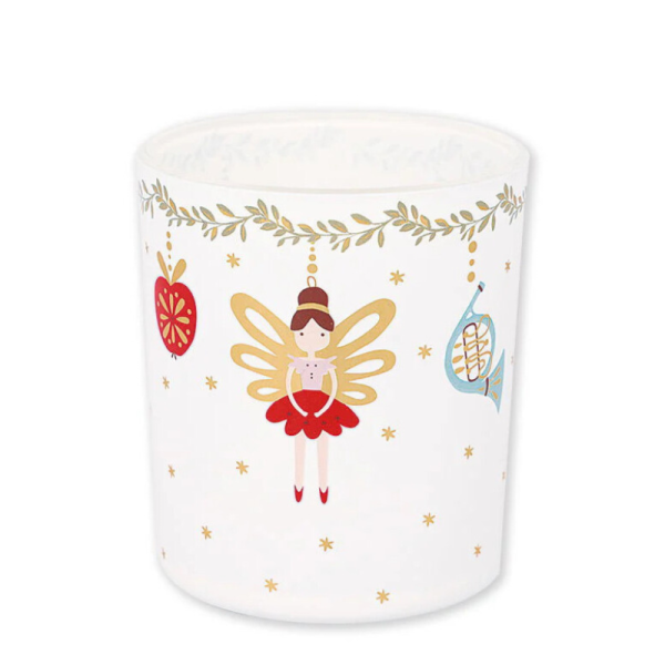 Portavelas Cinderella Xmas white