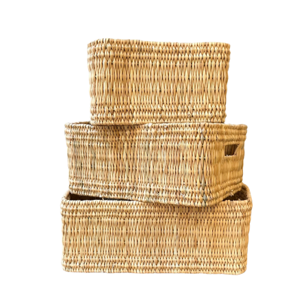 Set de tres Cestos de Junco