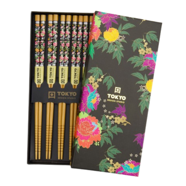 Caja de Palillos chinos Flores