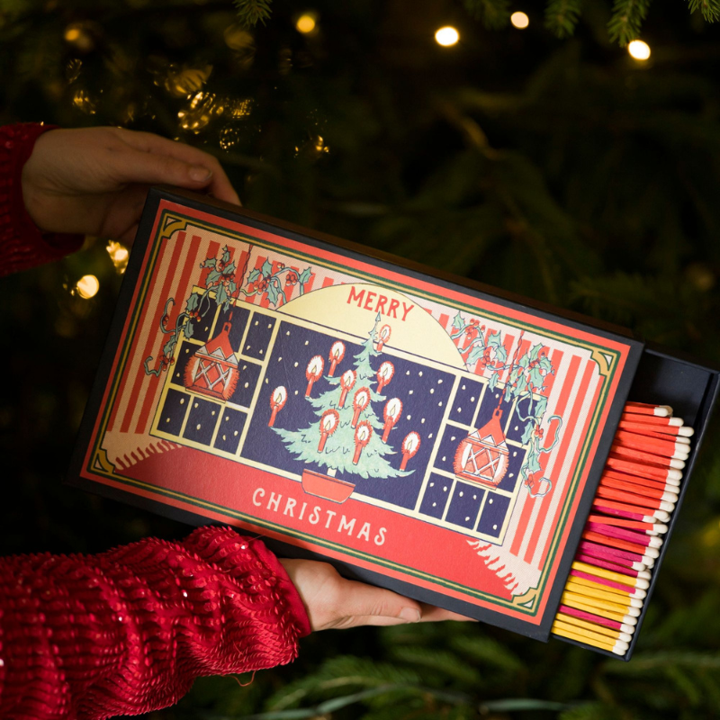 Cerillas gigantes Xmas window