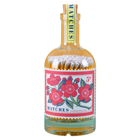 Botella de cerillas Flores