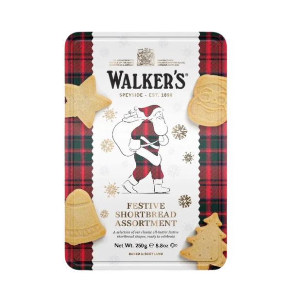 Lata de Surtido Navideño de Galletas Shortbread de Walker's