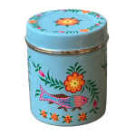 Caja de té de metal Peces y flores