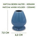 Soporte para escobilla matcha de porcelana