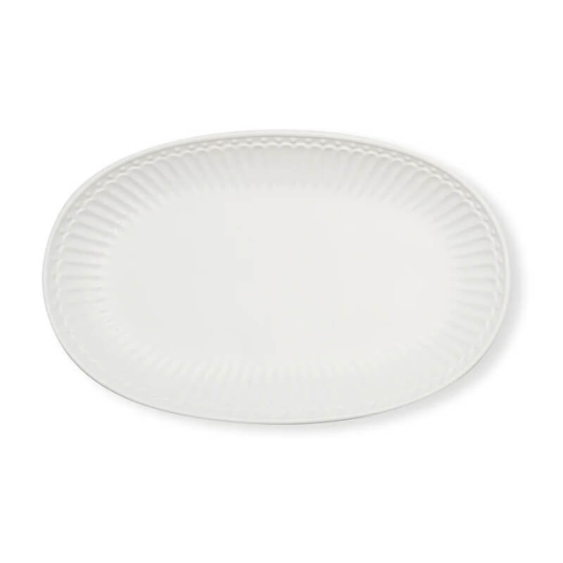 Plato oval blanco Alice