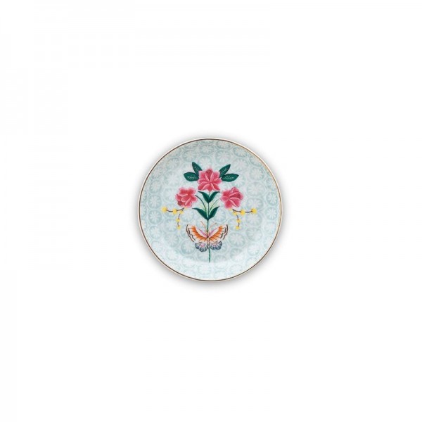 Platito blanco para bolsa de té Blushing Birds