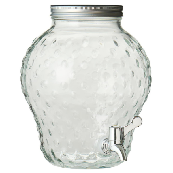 Dispensador de bebidas con forma de fresa