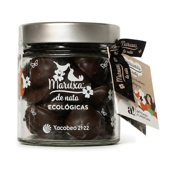 Maruxas de nata con chocolate negro
