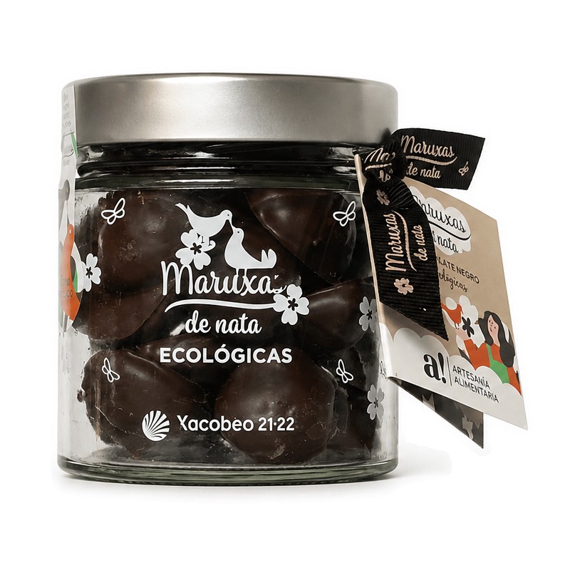 Maruxas de nata con chocolate negro