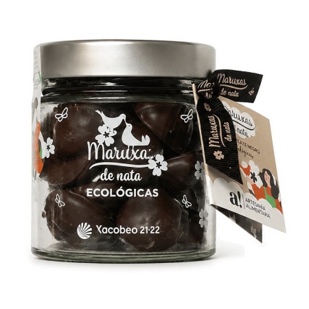 Maruxas de nata con chocolate negro