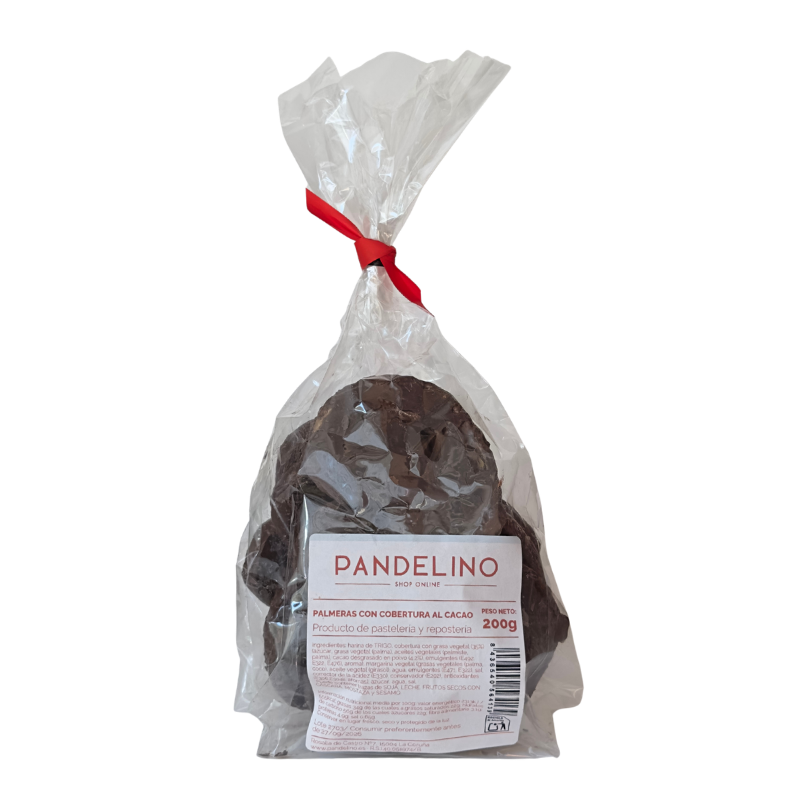 Palmeritas de Hojaldre cubiertas de Cacao Pandelino
