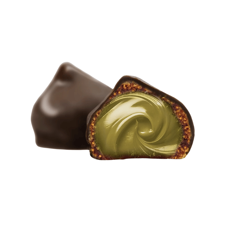 Bombón de higo relleno de Pistacho La Real Olivar