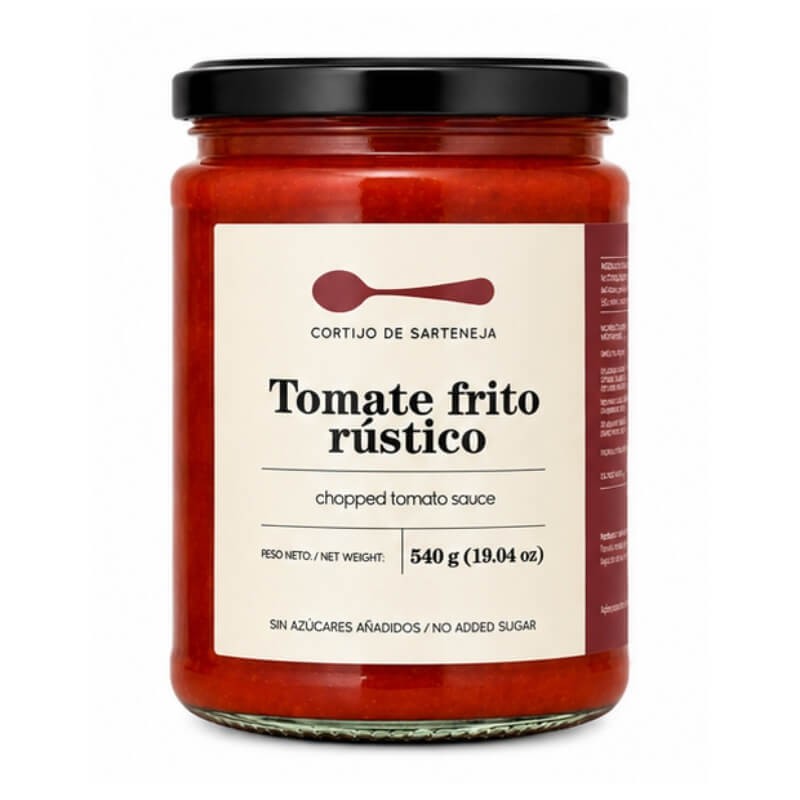 Salsa de tomate frito rústico Sarteneja