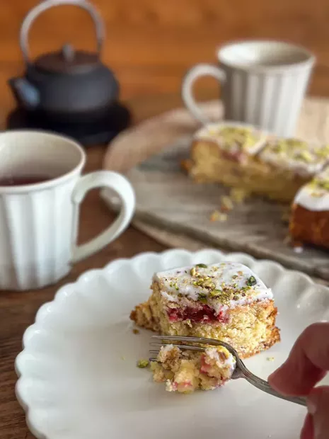Brownie de Limón con Frambuesas