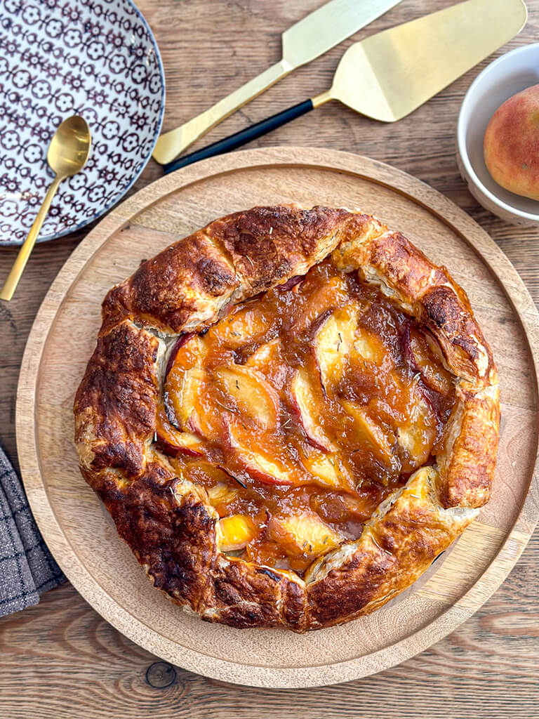 Galette de melocotón