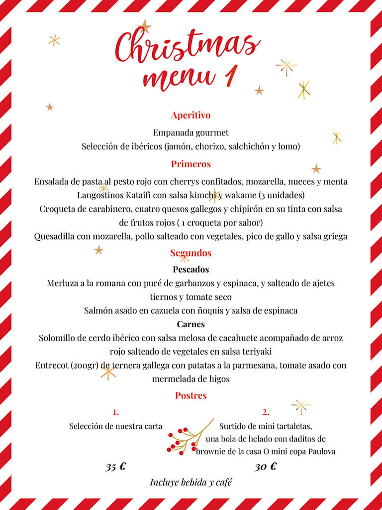 Menú de Navidad Pandelino